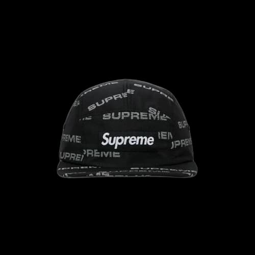 Supreme Reflective Jacquard Camp Cap 'Black'