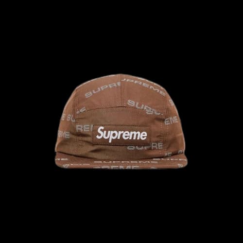 Supreme Reflective Jacquard Camp Cap 'Brown'
