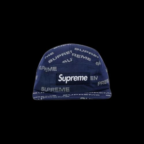 Supreme Reflective Jacquard Camp Cap 'Navy'