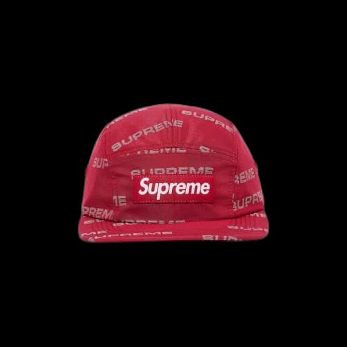 Supreme Reflective Jacquard Camp Cap 'Red'