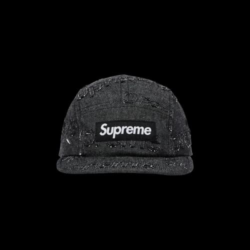 Supreme Lasered Denim Cap 'Black'