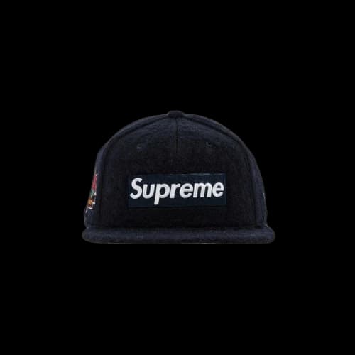 Supreme Mohair Box Logo New Era 'Navy'