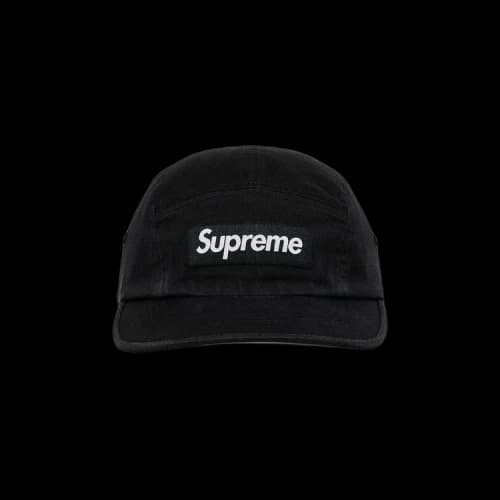 Supreme Washed Chino Twill Camp Cap 'Black'