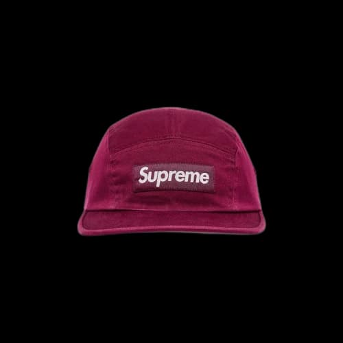Supreme Washed Chino Twill Camp Cap 'Cranberry'