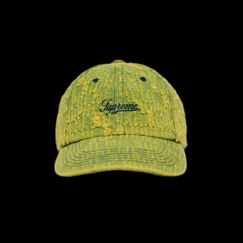 Supreme Needle Punch Denim 6-Panel 'Washed Yellow'