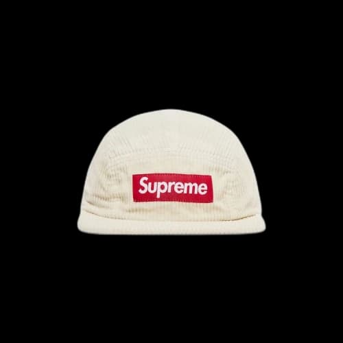 Supreme Corduroy Camp Cap 'Stone'