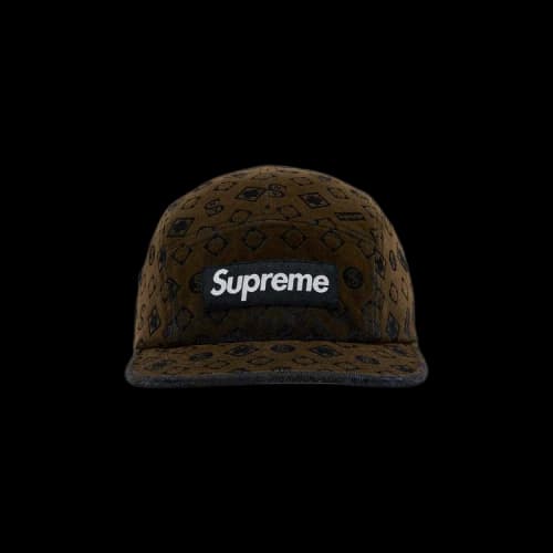 Supreme Flocked Denim Camp Cap 'Black'