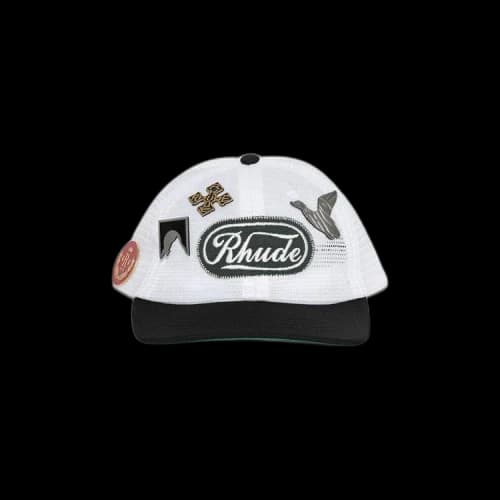 Rhude Patch Mesh Trucker Hat 'Black/White'