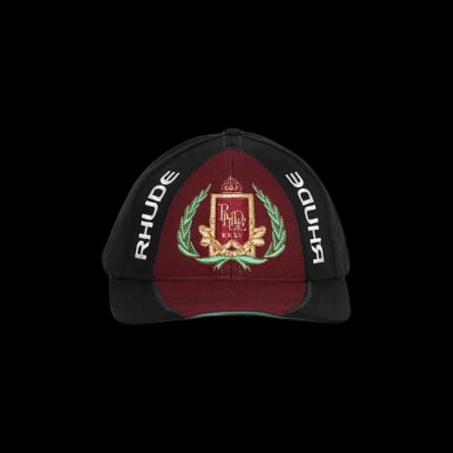 Rhude Racing Crest 6-Panel Hat 'Black/Maroon'