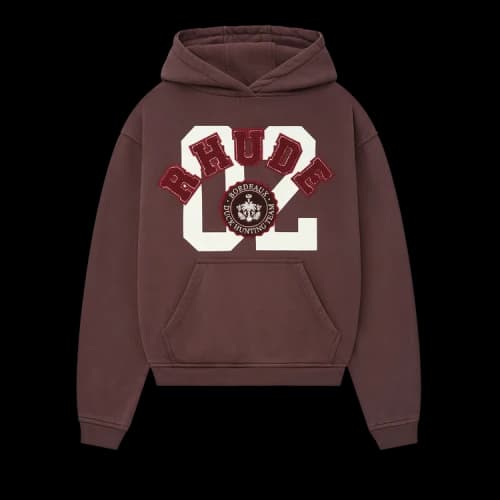 Rhude Chenille Hunting Club Hoodie 'Brown'