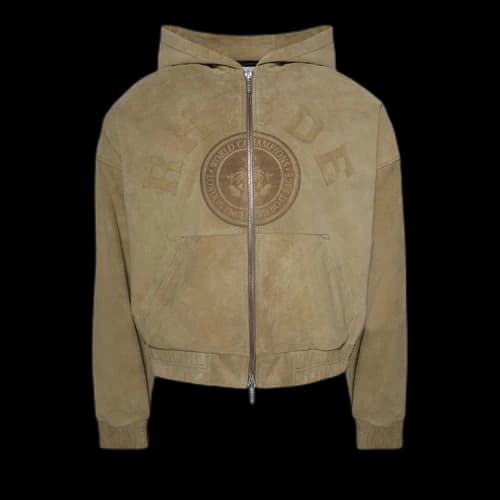 Rhude Suede Crest Hoodie 'Tan'