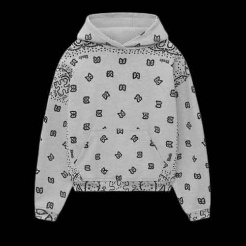 Rhude Bandana Hoodie 'Heather Grey'
