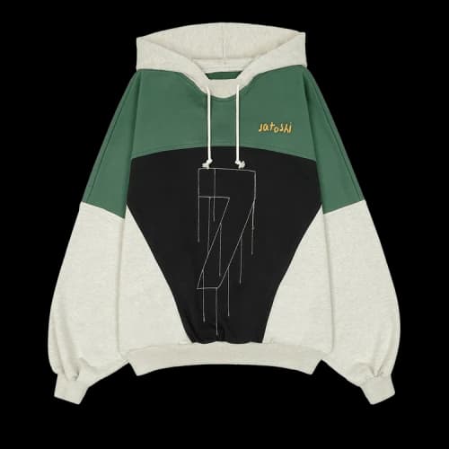 Satoshi Nakamoto Crossover Hoodie 'Green/Grey'