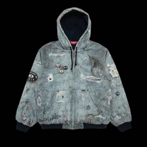 Supreme HJR Trompe L'oeil Hooded Work Jacket 'Blue'