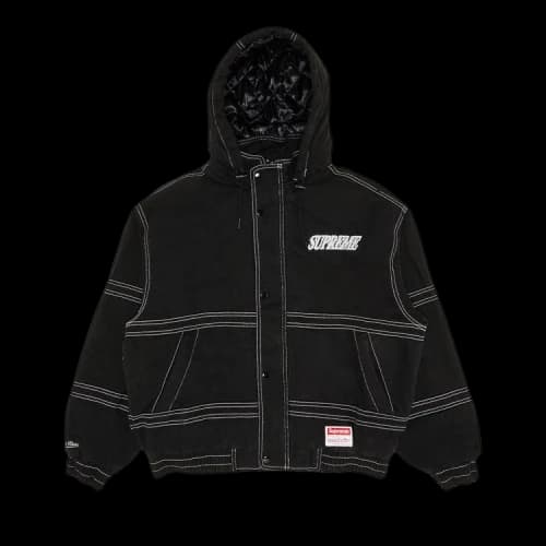 Supreme x Mitchell & Ness Twill Stadium Jacket 'Black'