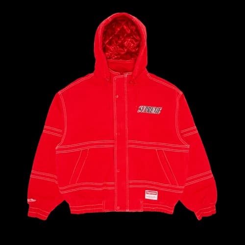 Supreme x Mitchell & Ness Twill Stadium Jacket 'Red'