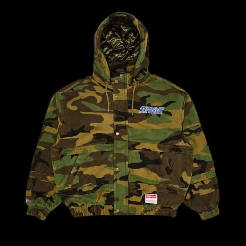 Supreme x Mitchell & Ness Twill Stadium Jacket 'Woodland Camo'