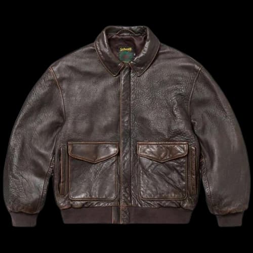 Supreme x Schott Snow White Hand-Painted Leather A2 Jacket 'Brown'