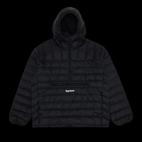 Supreme Micro Down Half Zip Hooded Pullover 'Black'