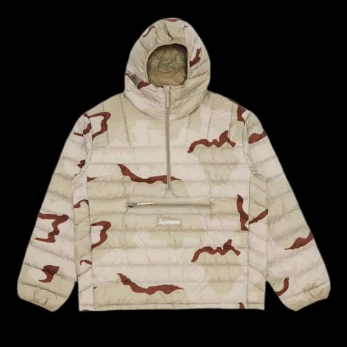 Supreme Micro Down Half Zip Hooded Pullover 'Desert Camo'