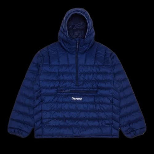 Supreme Micro Down Half Zip Hooded Pullover 'Navy'