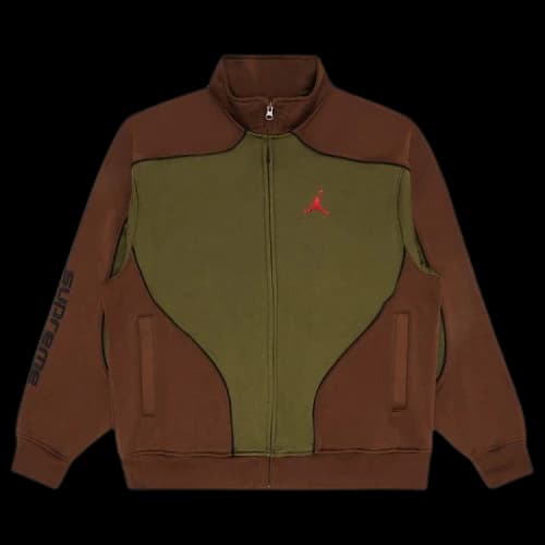 Supreme x Jordan Tricot Track Jacket 'Olive'
