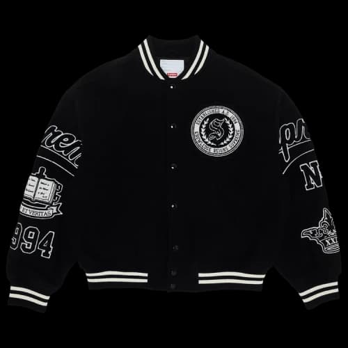 Supreme Veritas Varsity Jacket 'Black'