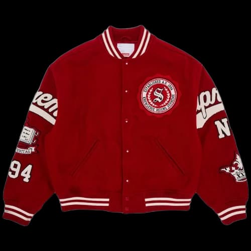 Supreme Veritas Varsity Jacket 'Red'