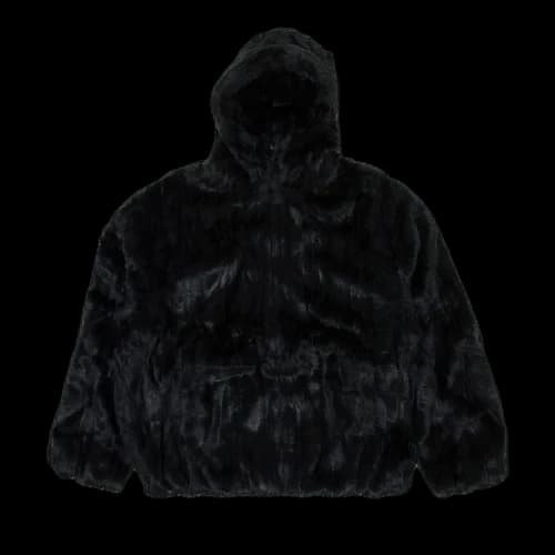 Supreme Faux Fur Hooded Jacket 'Black'