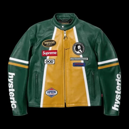 Supreme x HYSTERIC GLAMOUR x Vanson Leather Jacket 'Green'