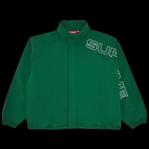 Supreme Spellout Embroidered Track Jacket 'Dark Green'