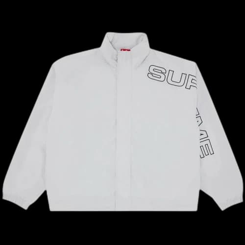 Supreme Spellout Embroidered Track Jacket 'Grey'