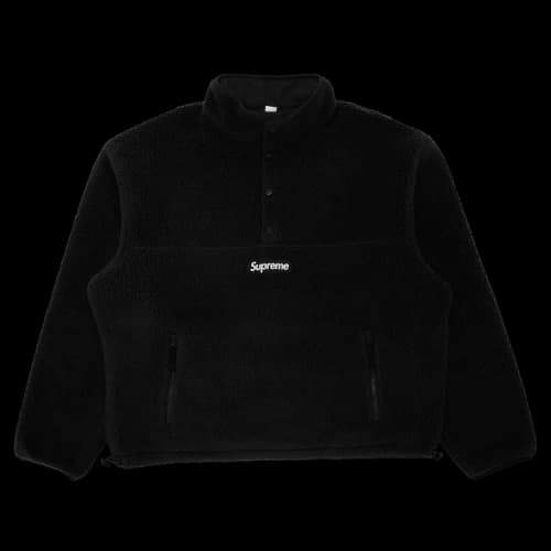 Supreme Polartec Shearling Reversible Pullover 'Black'