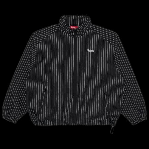 Supreme Reflective Pinstripe Track Jacket 'Black'