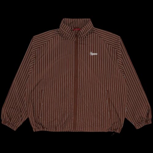 Supreme Reflective Pinstripe Track Jacket 'Brown'