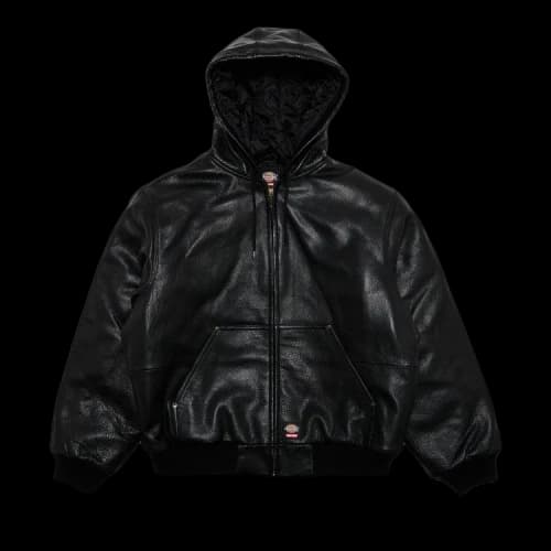 Supreme x Dickies Hooded Leather Work Jacket 'Black'