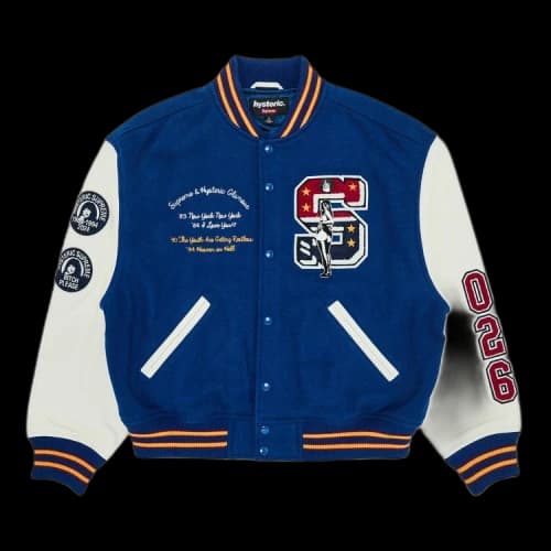 Supreme x HYSTERIC GLAMOUR Varsity Jacket 'Blue'