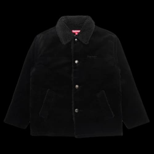 Supreme Kindermann Uncut Corduroy Car Coat 'Black'