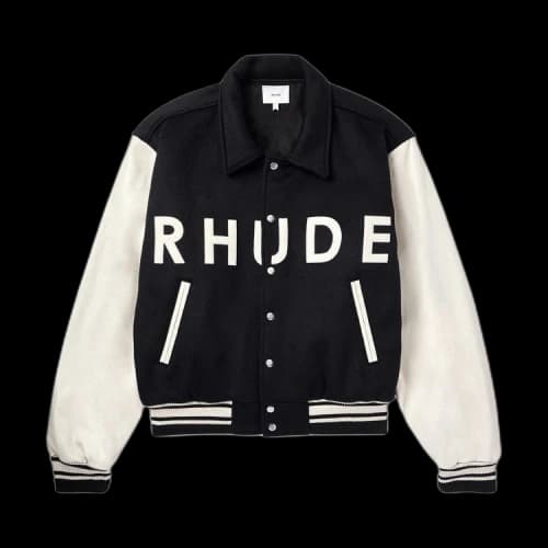 Rhude Collegiate Jacket 'Black/Cream'