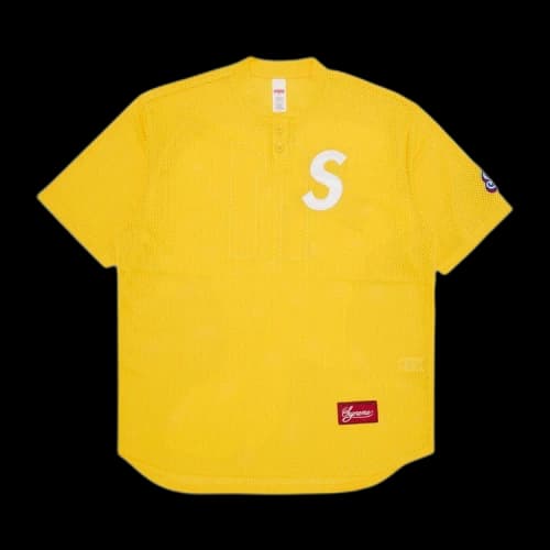 Supreme S Logo Baseball Henley 'Yellow'