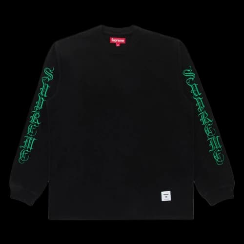 Supreme Old English Long-Sleeve Top 'Black'