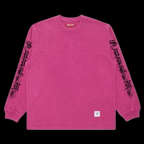Supreme Old English Long-Sleeve Top 'Magenta'