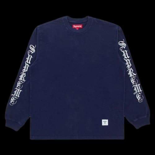 Supreme Old English Long-Sleeve Top 'Navy'