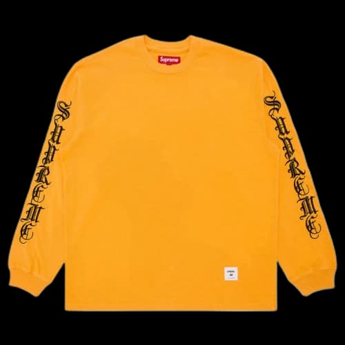 Supreme Old English Long-Sleeve Top 'Yellow'