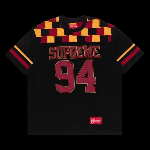 Supreme Patchwork Yoke Football Top 'Black'