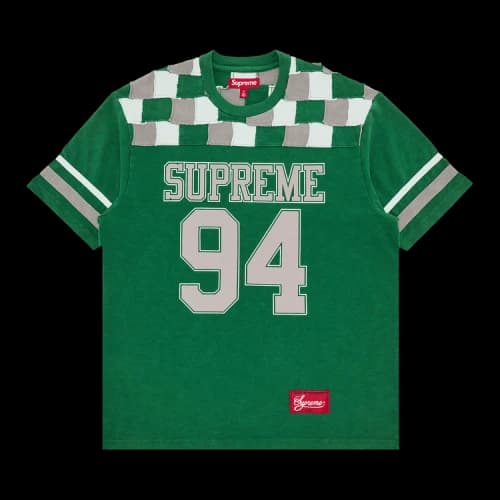 Supreme Patchwork Yoke Football Top 'Green'