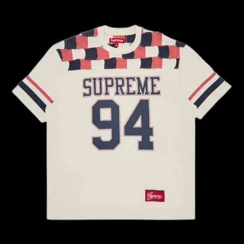 Supreme Patchwork Yoke Football Top 'Stone'