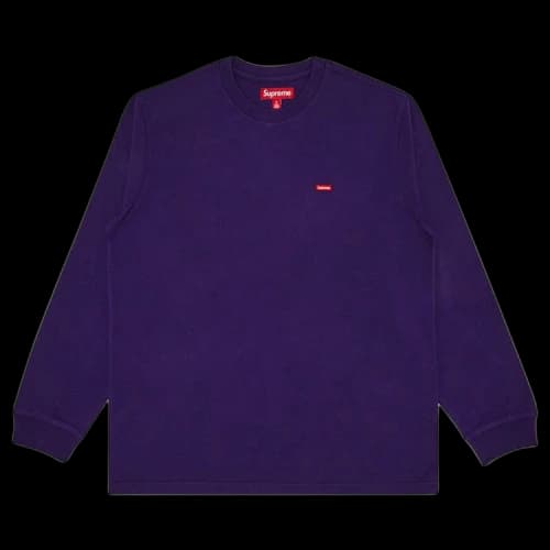 Supreme Small Box Long-Sleeve Tee 'Purple'