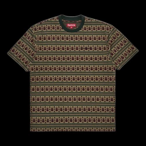 Supreme Jacquard Scarab Short-Sleeve Top 'Olive'