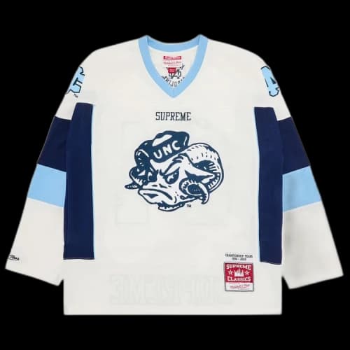 Supreme x Mitchell & Ness NCAA Hockey Jersey 'White'